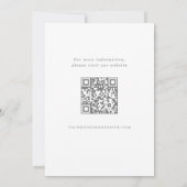 Lichtblauw Bloemen Lijst Foto QR Code Save The Date (Achterkant)