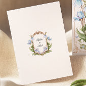 Lichtblauw Bloemen Trouwruimte Details Kaart