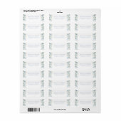 Lichtblauw Bloemendesign Waterverf Retouradres Etiket (Full Sheet)