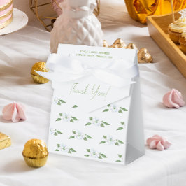 Lichtblauw bloemenjongen baby shower bedankdoosjes