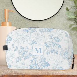 Lichtblauw bloemmotief Elegant Toilettasje