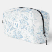 Lichtblauw  bloemmotief Elegant  Toilettasje (Rechterhoek)