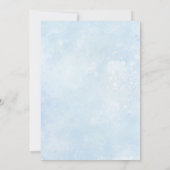 Lichtblauw & Blush Bloem Stoffig Blauw Botanisch Kaart (Achterkant)