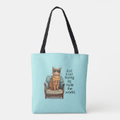 Lichtblauw Boss Cat Schattig Tas (Achterkant)