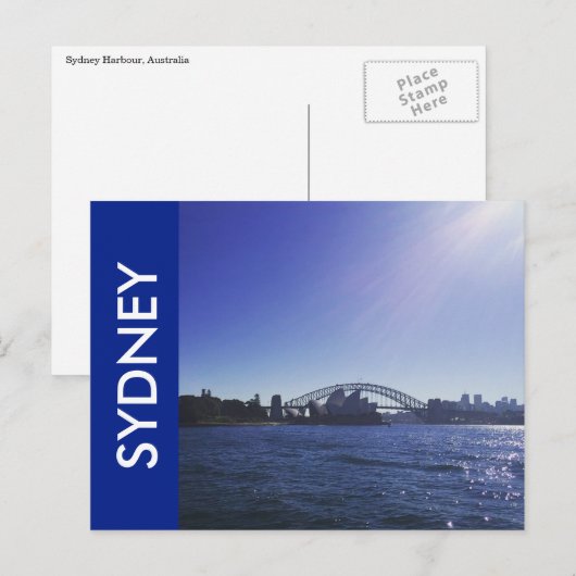 lichtblauw briefkaart (Voorkant / Achterkant)