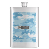 Lichtblauw camouflagepatroon militair flacon (Voorkant)