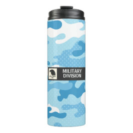 Lichtblauw Camouflagepatroon Thermosbeker