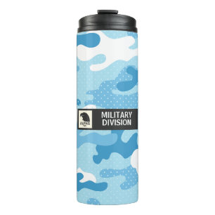 Lichtblauw Camouflagepatroon Thermosbeker