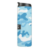 Lichtblauw Camouflagepatroon Thermosbeker (Geroteerd rechts)