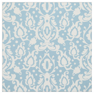 Lichtblauw Casbah Damask Stof