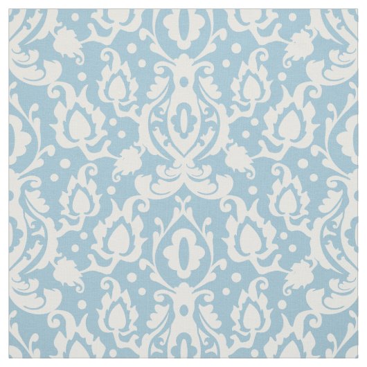 Lichtblauw Casbah Damask Stof (Swatch)