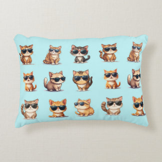 Lichtblauw Cat ontwerp Schattig Accent Kussen