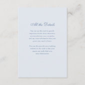 Lichtblauw Chinoiserie patroon | Trouwdetails Informatiekaartje (Voorkant)