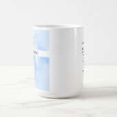 Lichtblauw Christelijk Kruis Bijbel Verse Healing Koffiemok (Center)