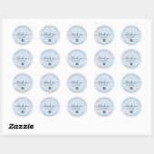 Lichtblauw Custom Bedankt Stickers met QR-code (Vel)