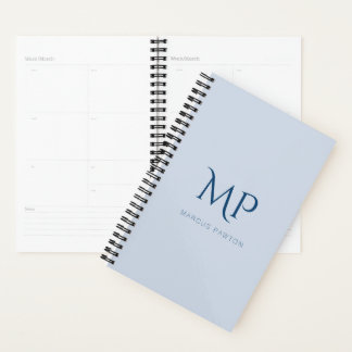 Lichtblauw Custom Monogram 2026 Planner