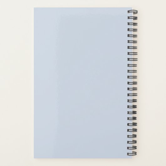 Lichtblauw Custom Monogram 2026 Planner (Achterkant)