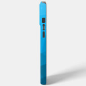 Lichtblauw cyaan geometrisch mesh patroon Monogram Case-Mate iPhone Case (Achterkant / Links)