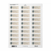 Lichtblauw  Daisy trouwadres Etiket (Full Sheet)