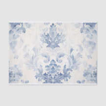 Lichtblauw Damask Tissue Paper