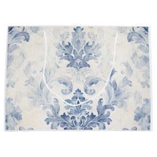 Lichtblauw Damast Large Groot Cadeauzakje