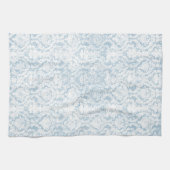 lichtblauw demaspatroon theedoek (Horizontaal)
