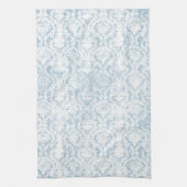 lichtblauw demaspatroon theedoek (Verticaal)