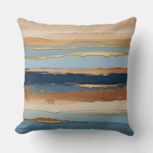 Lichtblauw, donkerblauw, beige, brons en goud