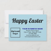 Lichtblauw Easter Business Flat Wenskaart Kaart (Voorkant)