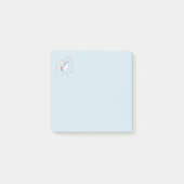 Lichtblauw Eenhoorn Hoek Delight Post-it® Notes (Voorkant)