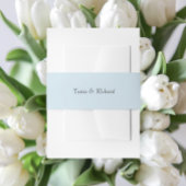 Lichtblauw Eenvoudig gestileerde naam bruiloft Uitnodigingen Wikkel