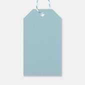 LICHTBLAUW EENVOUDIGE SNEEUWVLOK BRUILOFT DANK U CADEAULABEL (Achterkant)