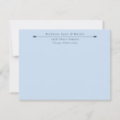 Lichtblauw Elegant Gepersonaliseerd met Naam Adres Notitiekaartje (Voorkant)