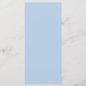 Lichtblauw Ellegant Bruiloft Stijl Aanpasbaar Menu (Achterkant)