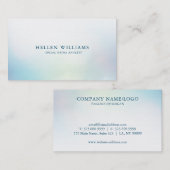Lichtblauw en blauw zacht vervagen visitekaartje (Voorkant / Achterkant)