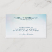Lichtblauw en blauw zacht vervagen visitekaartje (Achterkant)