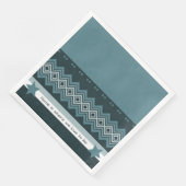 Lichtblauw en Blauwgroen Servet (Hoek)