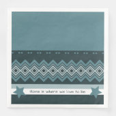 Lichtblauw en Blauwgroen Servet (Voorkant)