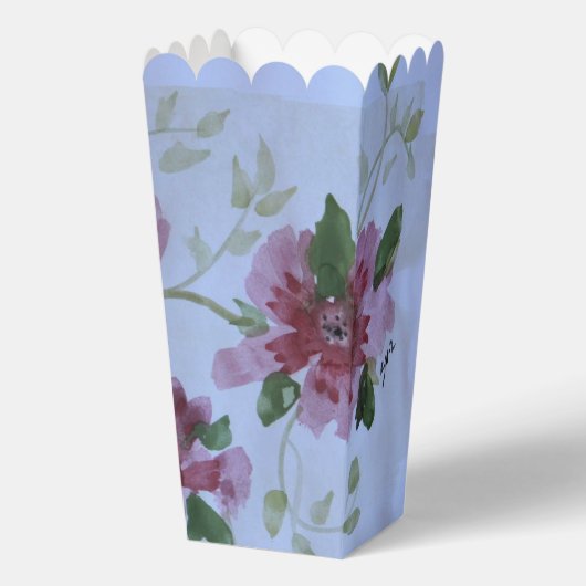 Lichtblauw en Bourgogne Bedankdoosjes (Voorkant)