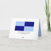 Lichtblauw en donkerblauwe rechthoeken bedankkaart (Achterkant)