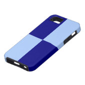 Lichtblauw en donkerblauwe rechthoeken Case-Mate iPhone case (Onderkant)