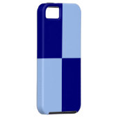 Lichtblauw en donkerblauwe rechthoeken Case-Mate iPhone case (Back/Rechts)