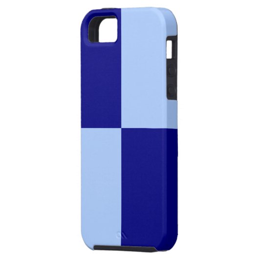 Lichtblauw en donkerblauwe rechthoeken Case-Mate iPhone case (Achterkant Links)