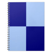Lichtblauw en donkerblauwe rechthoeken notitieboek (Voorkant)