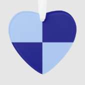 Lichtblauw en donkerblauwe rechthoeken ornament (voorkant)