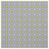 Lichtblauw en geel Abstract Stof (Swatch)