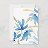 Lichtblauw en gouden Waterverf bloemen (Achterkant)