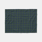 Lichtblauw en Groen Campbell Clan Oude Tartan Fleece Deken (Voorkant (Horizontaal))