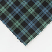 Lichtblauw en Groen Campbell Clan Oude Tartan Fleece Deken (Hoek)