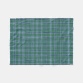 Lichtblauw en Groene Clan Irvine Tartan Fleece Deken (Voorkant (Horizontaal))